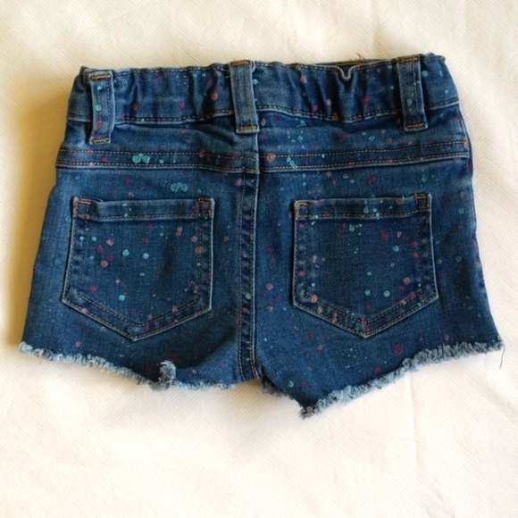 garanimals paint splatter cut off denim jean shorts 3T toddler girls - Picture 7 of 7